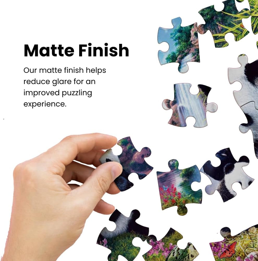 - 500 Piece Jigsaw Puzzle, Glows in the Dark, Hidden Images, Garden of Song, Fun for Adults, Family, Kids, 15" X 21"