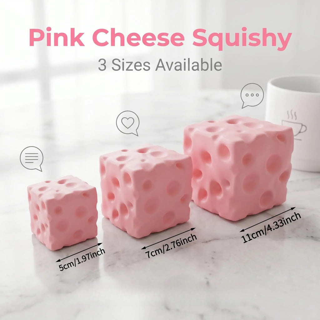 Plush Soft Cheese Block, Giant Fidget Toy, Asmr Stress Ball, Relaxing Game, Teen & Adult Anxiety Relief, Birthday Gift, Home Decor